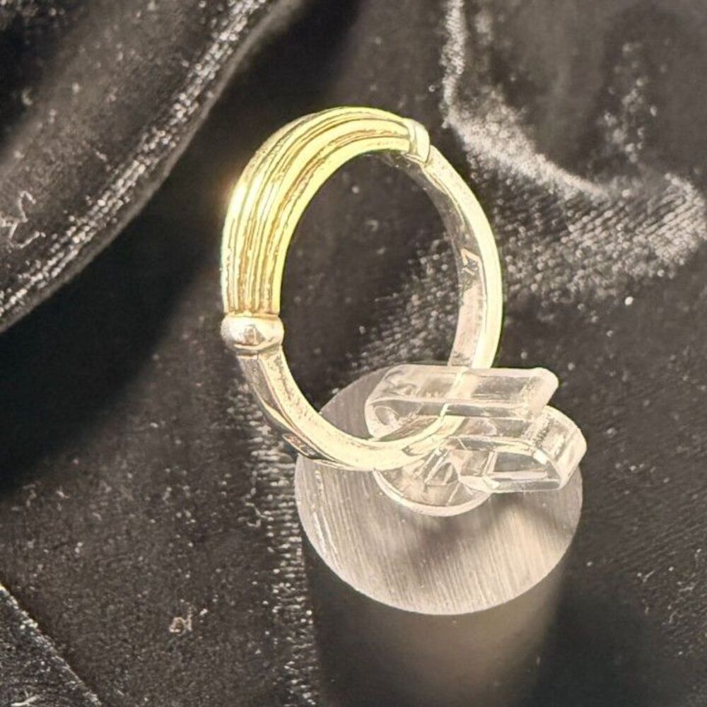 Vintage LAGOS Caviar Two-Tone Ribbed Dome Ring size 7